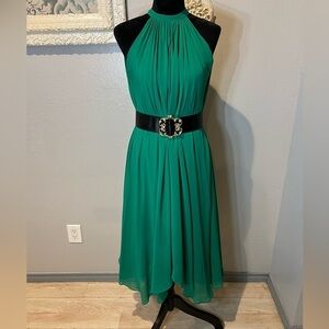 Green saloni flowy maxi dress